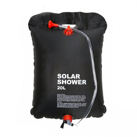 Dus solar suspendat pentru camping sau plaja, capacitate 20l, culoare Neagra [2]