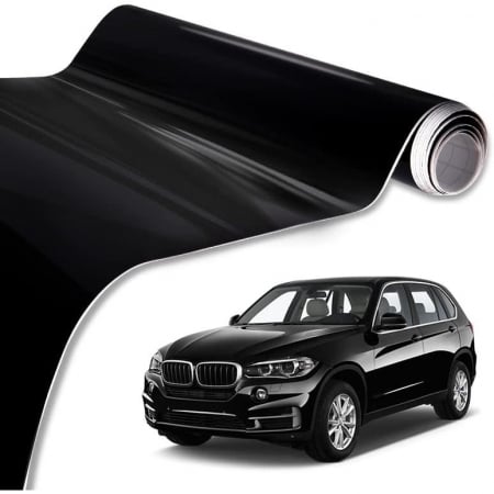 Folii Colantare - Folie auto pentru colantare integrala, Termoplastica, cu tehnologie "BUBBLE FREE", culoare Negru, finisaj Lucios, dimensiune 3,0m x 1,52m