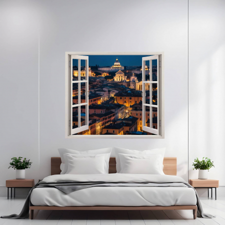Print Fereastra spre Rai - Folie imprimata color pentru decor perete locuinta, dimensiune 125 x 110cm, model: VIEW TO HAVEN 15