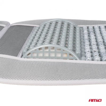 Husa scaun auto cu bile de masaj si suport lombar, dimensiuni 110 x 46 cm, culoare Gri [2]