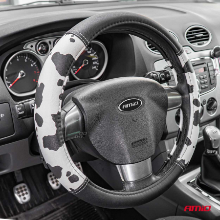 Accesorii Autoturisme - Husa volan auto, model SWC-62, marime M, dimaetru volan 37-39 cm