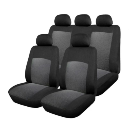 Huse Auto - Huse Scaun Auto, 9 piese, universale, culoare Gri-Negru