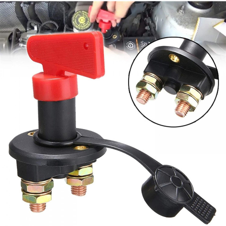 Iluminat Auto - Intrerupator "Contact General" dimensiune MICA pentru Autoutilitara, 12V - 24V, cu cheie din plastic