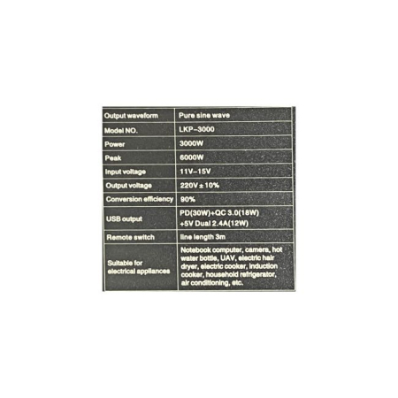 Invertor profesional 3000W 12V-220V 50 Hz Pur sinusoidal  "Pur sine wave" [3]