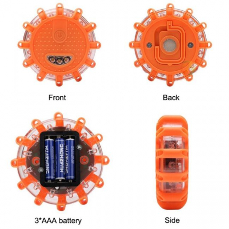 Lampa LED de urgenta pentru siguranta rutiera cu baza magnetica si functie de lanterna [6]