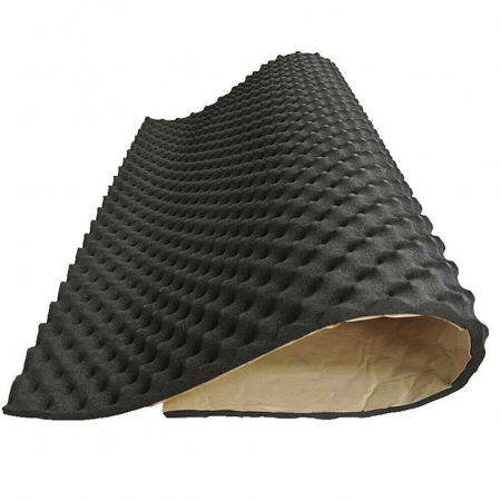 Accesorii Autoturisme - Material insonorizant auto adeziv reliefat, dimensiune 80cm x 50cm x 15mm, culoare Neagra