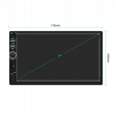Player Video Auto, dimensiune 2DIN, TouchScreen de 7 inch, 4 x 50W, model WDS-30 cu Bluetooth, Handsfree, Radio, MP3, WMA, MP4, AUX, Card, Telecomanda, Functie Camera Marsarier [3]