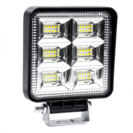 Accesorii Off-Road, ATV, QUAD, SSV - Proiector LED pentru Off-Road, ATV, SSV, putere 144W, culoare 6500K, tensiune 9-36V, dimensiuni 110 x 110 x 35 mm