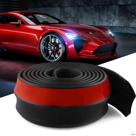 Ornamente Exterior - Protectie spoiler, prelungire bara fata/spate din cauciuc, culoare NEGRU