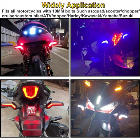 Set 2 lampi Semnalizare Moto, model BUMERANG, cu 2 functii, pozitie si semnalizare, tensiune 12V [5]
