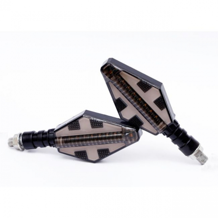 Set 2 lampi Semnalizare Moto, model CROSS, cu 2 functii, pozitie si semnalizare, tensiune 12V [2]