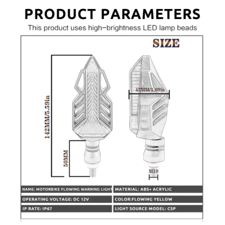 Set 2 lampi Semnalizare Moto, model T-SHAPE ARROW, tensiune 12V [3]