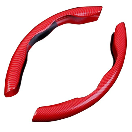 Set 2 ornamente volan finisaj CARBON ROSU, dimensiune universala [1]