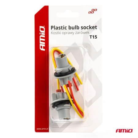 Set 2 socluri bec T15, W16W, W5W, cu garnitura din cauciuc [1]