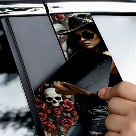 Set 2 stickere decorative pentru stalpii usilor, print autoadeziv de inalta rezolutie, dimensine 2 buc x 50 x 22 cm , cod: AVX-SSU-09 [1]