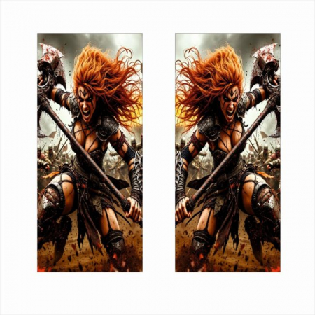 Set 2 stickere decorative pentru stalpii usilor, print autoadeziv de inalta rezolutie, dimensine 2 buc x 50 x 22 cm , cod: AVX-SSU-16 [1]