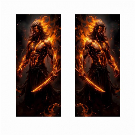 Set 2 stickere decorative pentru stalpii usilor, print autoadeziv de inalta rezolutie, dimensine 2 buc x 50 x 22 cm , cod: AVX-SSU-20 [1]