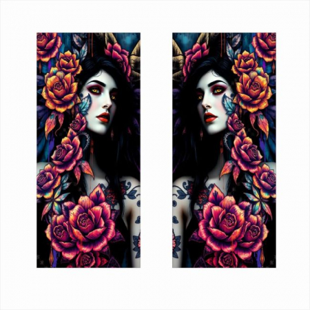 Set 2 stickere decorative pentru stalpii usilor, print autoadeziv de inalta rezolutie, dimensine 2 buc x 50 x 22 cm , cod: AVX-SSU-21 [1]