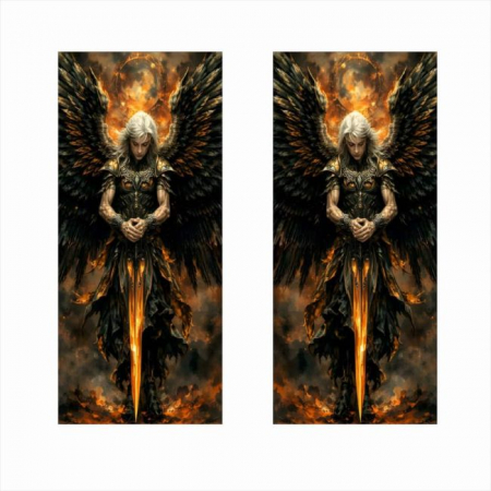 Set 2 stickere decorative pentru stalpii usilor, print autoadeziv de inalta rezolutie, dimensine 2 buc x 50 x 22 cm , cod: AVX-SSU-22 [1]