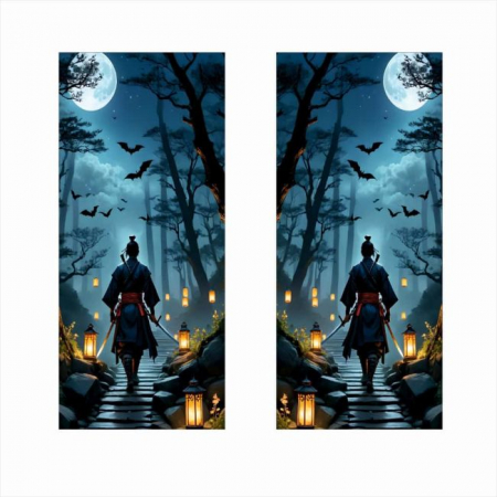 Set 2 stickere decorative pentru stalpii usilor, print autoadeziv de inalta rezolutie, dimensine 2 buc x 50 x 22 cm , cod: AVX-SSU-26 [1]