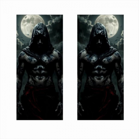 Stickere si Printuri - Set 2 stickere decorative pentru stalpii usilor, print autoadeziv de inalta rezolutie, dimensine 2 buc x 50 x 22 cm , cod: AVX-SSU-27