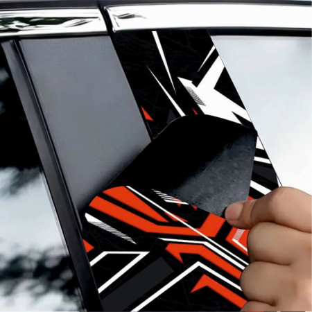 Stickere si Printuri - Set 2 stickere decorative pentru stalpii usilor, print autoadeziv de inalta rezolutie, dimensine 2 buc x 50 x 22 cm , cod: AVX-SSU-28