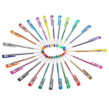 Set 25 piese, Pixuri cu gel multicolor cu sclipici (glitter) [4]