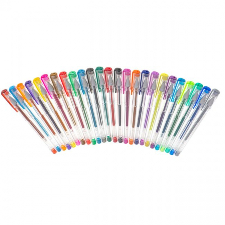 Set 25 piese, Pixuri cu gel multicolor cu sclipici (glitter) [5]