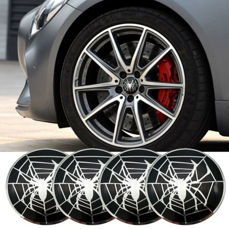 Ornamente Tuning - Set 4 buc. ornament central janta, model "Spider", diametru 5cm