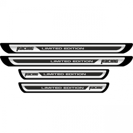 Set 4 bucati Protectii Praguri din autocolant Crom - Racing Limited Edition [1]