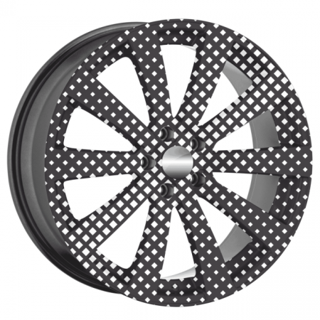 Set 4 Folii Imprimate Outdoor cu EcoSolvent, autoadezive, pentru decorarea jantelor auto, dimetru 60 cm, model FJT-05 [4]
