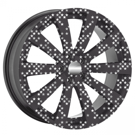 Set 4 Folii Imprimate Outdoor cu EcoSolvent, autoadezive, pentru decorarea jantelor auto, dimetru 60 cm, model FJT-06 [3]