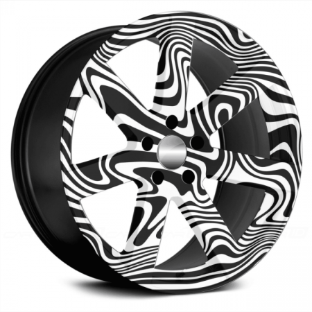 Set 4 Folii Imprimate Outdoor cu EcoSolvent, autoadezive, pentru decorarea jantelor auto, dimetru 60 cm, model FJT-09 [4]