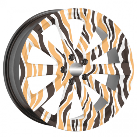 Set 4 Folii Imprimate Outdoor cu EcoSolvent, autoadezive, pentru decorarea jantelor auto, dimetru 60 cm, model FJT-14 [3]