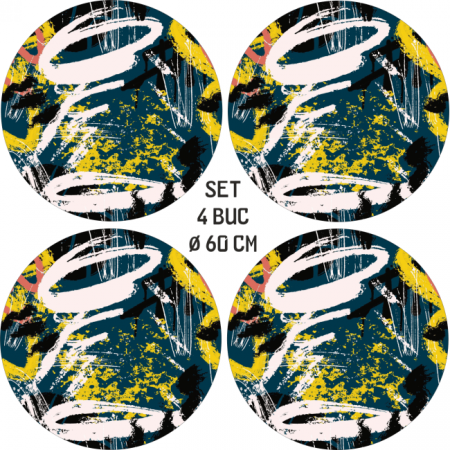 Set 4 Folii Imprimate Outdoor cu EcoSolvent, autoadezive, pentru decorarea jantelor auto, dimetru 60 cm, model FJT-16 [2]