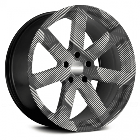 Set 4 Folii Imprimate Outdoor cu EcoSolvent, autoadezive, pentru decorarea jantelor auto, dimetru 60 cm, model FJT-22 [2]