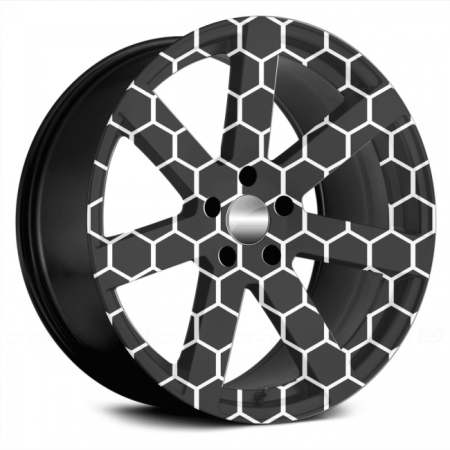 Set 4 Folii Imprimate Outdoor cu EcoSolvent, autoadezive, pentru decorarea jantelor auto, dimetru 60 cm, model FJT-26 [4]