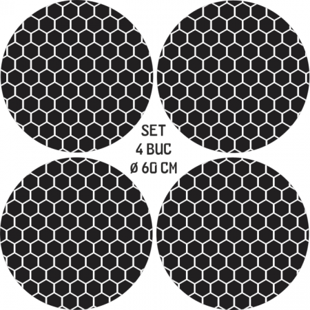 Set 4 Folii Imprimate Outdoor cu EcoSolvent, autoadezive, pentru decorarea jantelor auto, dimetru 60 cm, model FJT-26 [2]