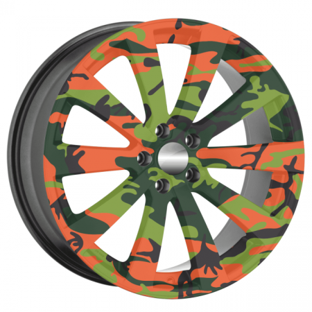Set 4 Folii Imprimate Outdoor cu EcoSolvent, autoadezive, pentru decorarea jantelor auto, dimetru 60 cm, model FJT-29 [4]