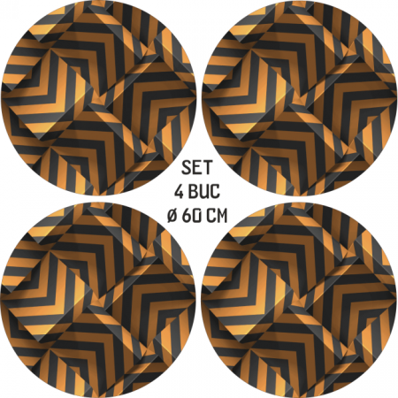 Set 4 Folii Imprimate Outdoor cu EcoSolvent, autoadezive, pentru decorarea jantelor auto, dimetru 60 cm, model FJT-30 [2]