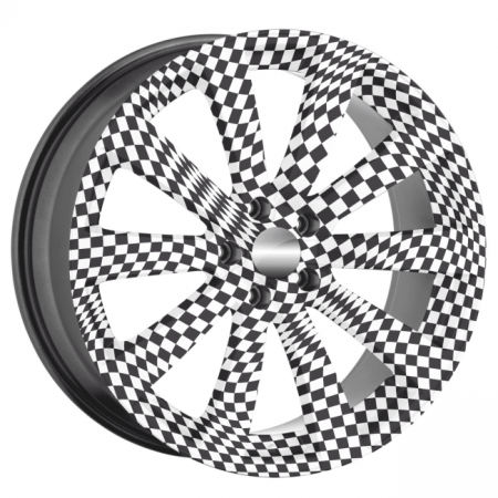 Set 4 Folii Imprimate Outdoor cu EcoSolvent, autoadezive, pentru decorarea jantelor auto, dimetru 60 cm, model FJT-32 [3]