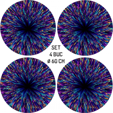 Set 4 Folii Imprimate Outdoor cu EcoSolvent, autoadezive, pentru decorarea jantelor auto, dimetru 60 cm, model FJT-42 [2]