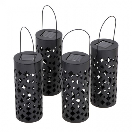 Set 4 lampi solare de gradina cu picior si agatatoare tip "Felinar" cu LED [1]