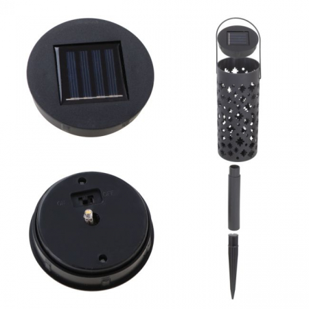 Set 4 lampi solare de gradina cu picior si agatatoare tip "Felinar" cu LED [4]