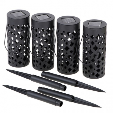 Set 4 lampi solare de gradina cu picior si agatatoare tip "Felinar" cu LED [2]