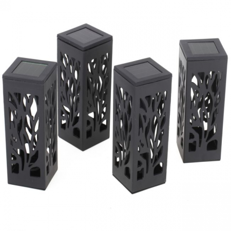 Set 4 lampi solare de gradina cu picior tip "Lampion" cu LED [2]