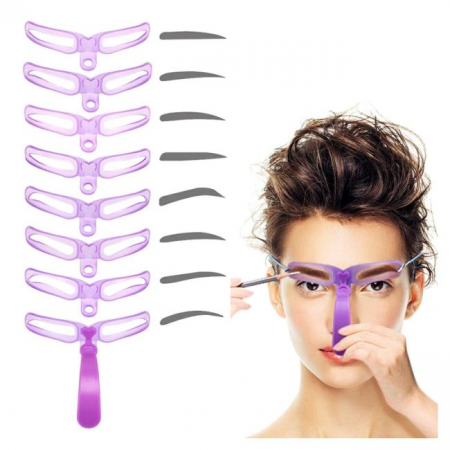 Set 8 sabloane profesionale pentru modelare sprancene [5]