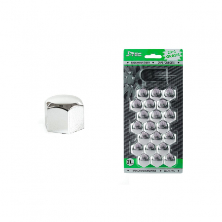 Set capace prezoane 21 mm, culoare Crom [1]