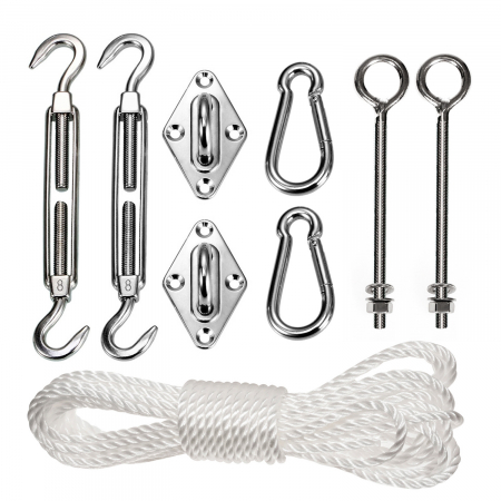 Umbrare de gradina - Set montaj Umbrar de Gradina din INOX GB508, 9 piese