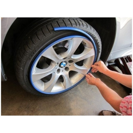 Set protectie jante, calitate Premium, 4 inele din plastic, culoare ROSU [3]